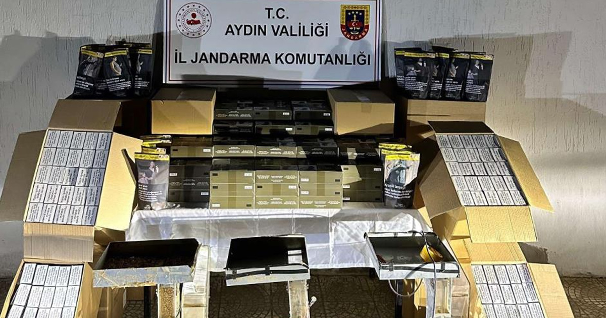 Halı yıkama dükkanı görünümlü iş yerinde kaçak sigara imalatı