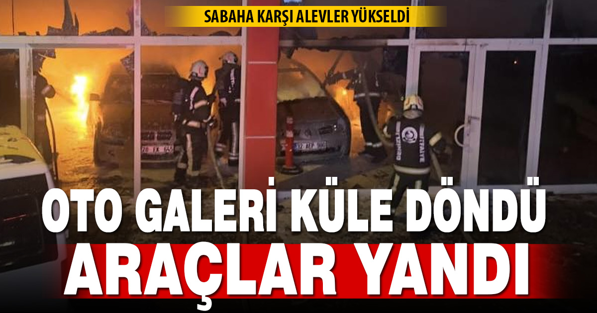 Denizli’de oto galeride yangın: iş yeri ve araçlar kül oldu