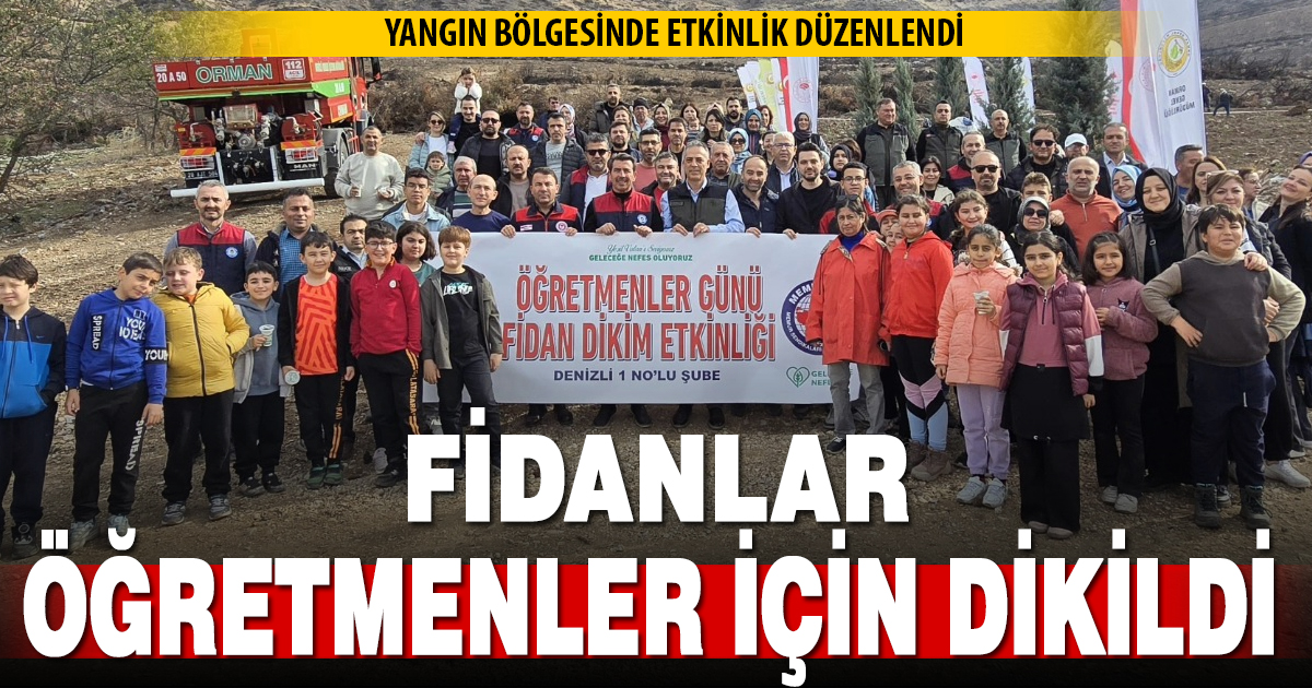 Fidanlar öğretmenler için dikildi