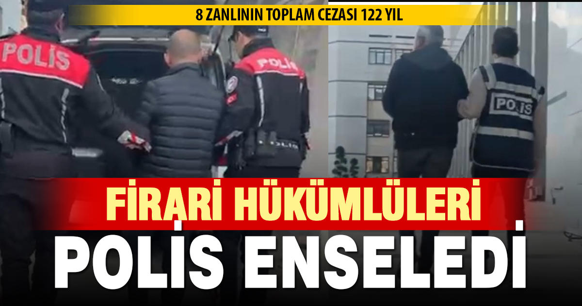 Denizli’de 122 yıl hapis cezasıyla aranan 8 firari yakalandı