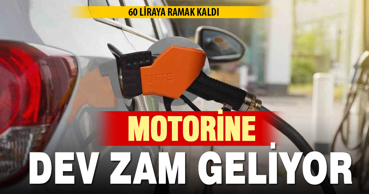 Motorine dev zam geliyor! 60 liraya ramak kaldı