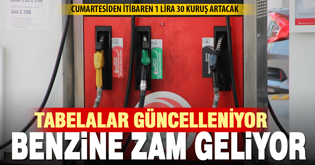 Benzine zam geliyor
