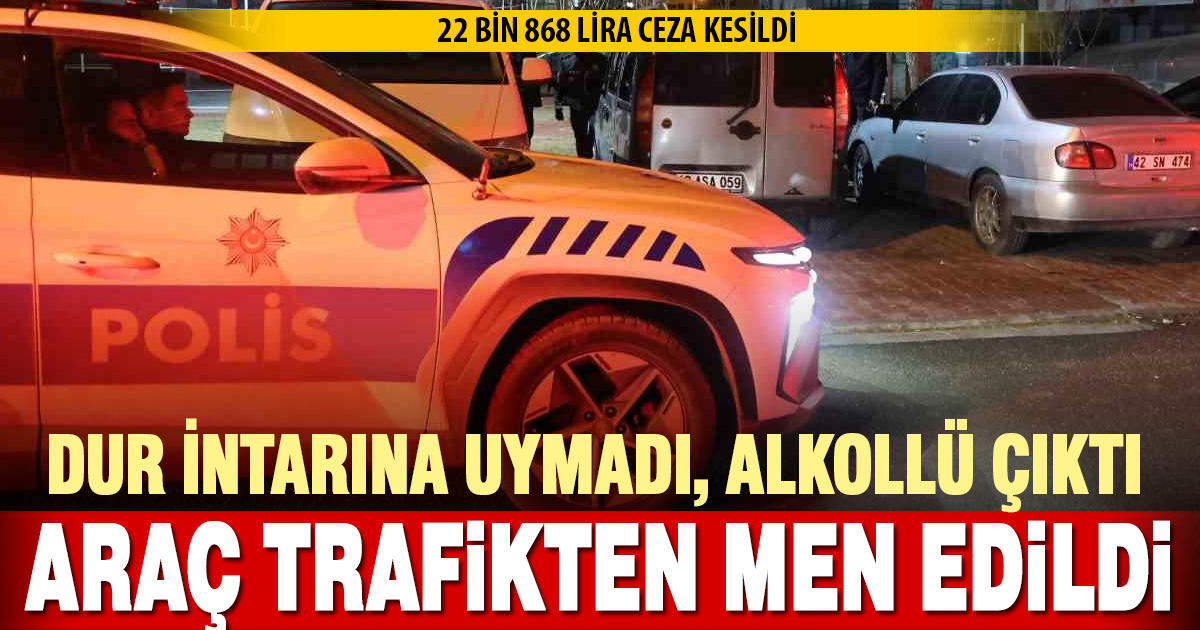 Denizli’de alkol uygulamasında ‘dur’ ikazına uymadı: 1,49 promil alkollü çıktı