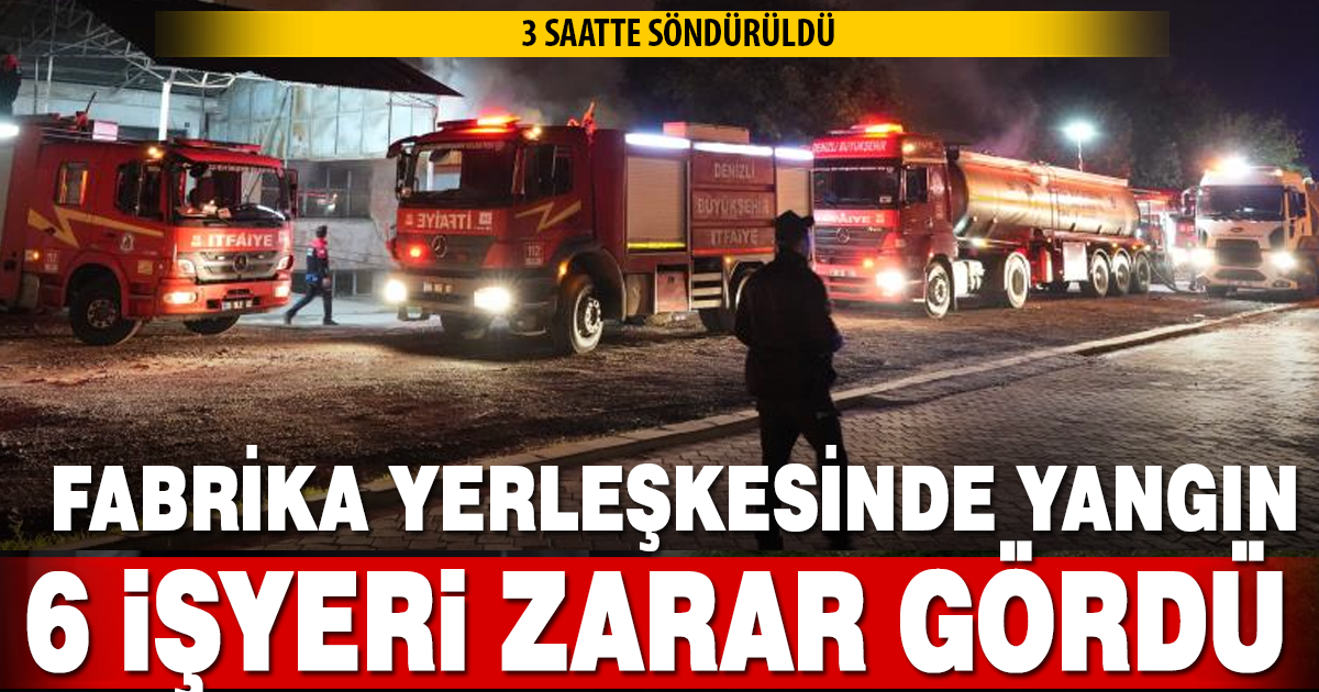 Fabrika yerleşkesinde çıkan yangında 6 işyeri zarar gördü