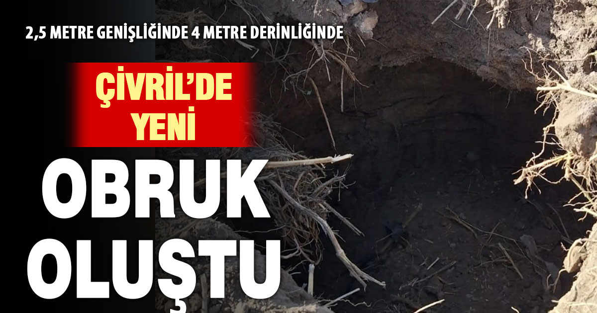 Çivril’de 4 metrelik obruk oluştu