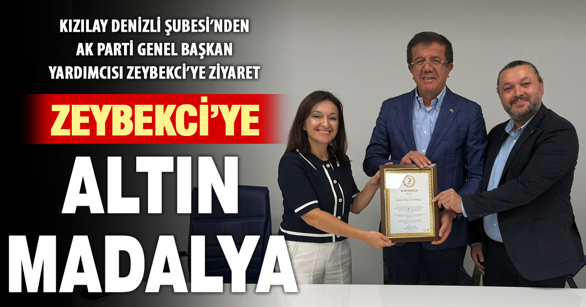 Zeybekci’ye Türk Kızılay’dan altın madalya