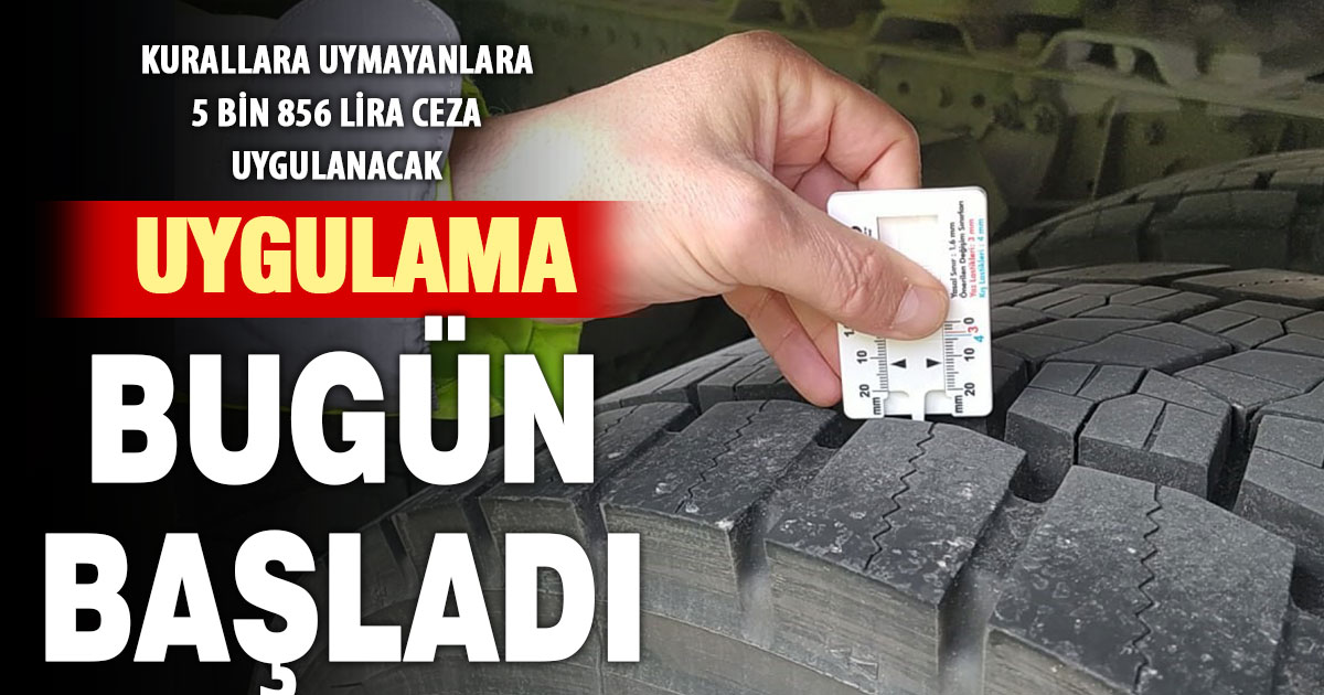 Tarihi değiştirilen kış lastiği uygulaması bugünden itibaren başladı