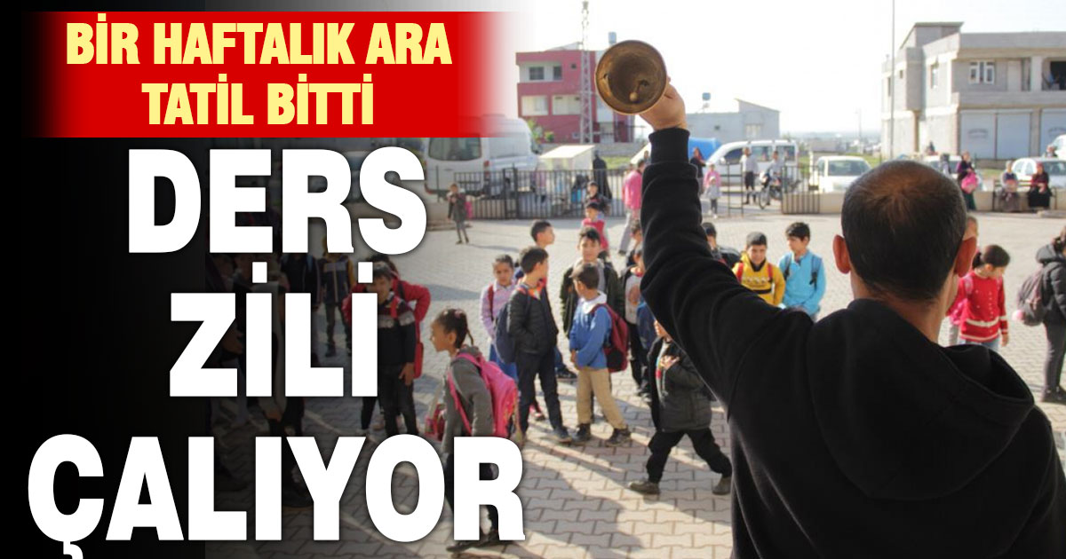 Ara tatil bitti ders zili çalıyor