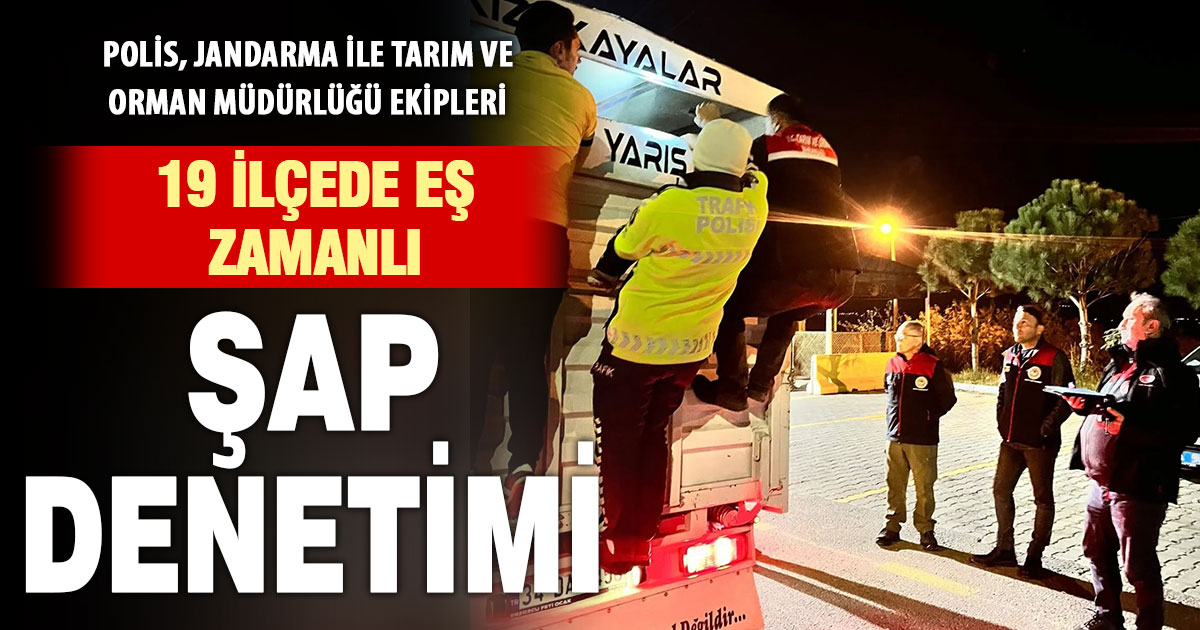 19 ilçede eş zamanlı şap denetimi yapıldı