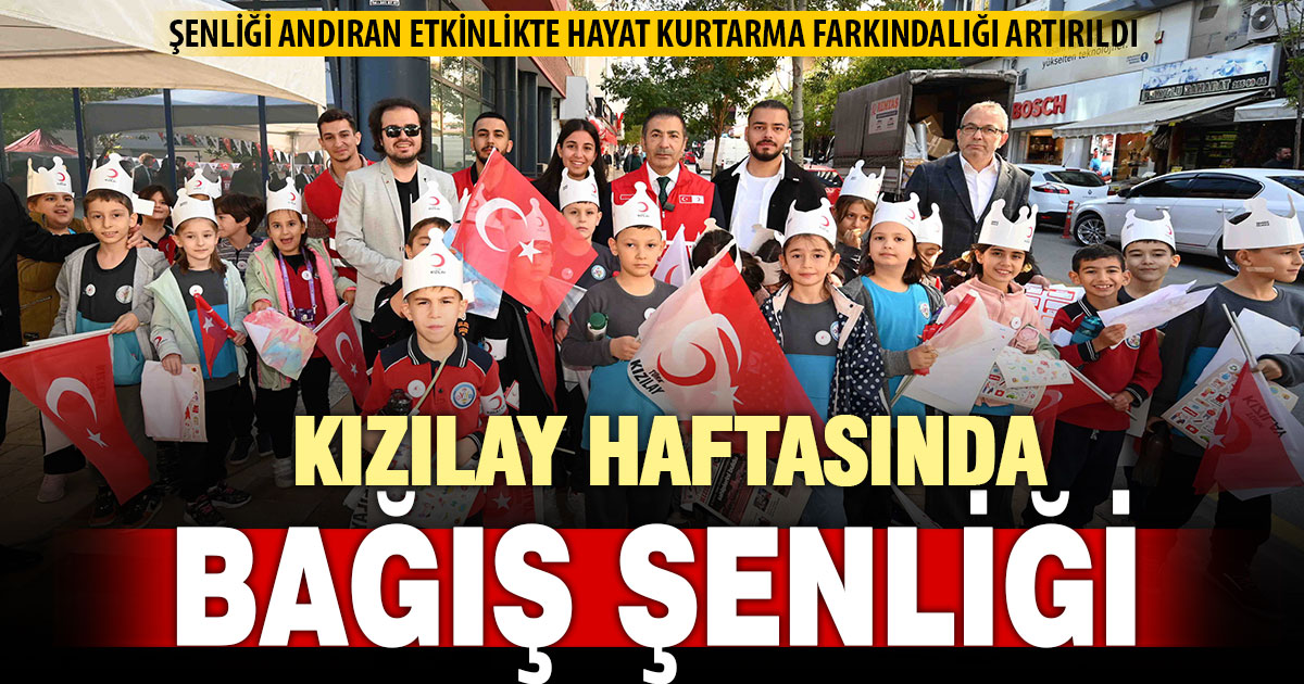 Kızılay haftasında, yenliği andıran etkinlikle kan bağışının önemine dikkat çekildi