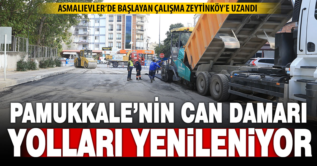 Pamukkale Belediyesi’nce Zeytinköy Taşgeçit Caddesi’nde kapsamlı çalışma başlatıldı