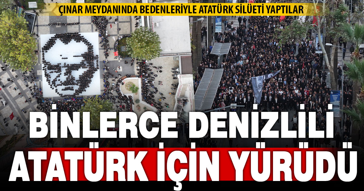 Binlerce kişi Atatürk için yürüdü