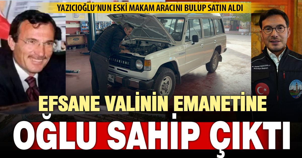 Efsane valinin oğlu 45 yıl sonra babasının makam aracını bulup satın aldı