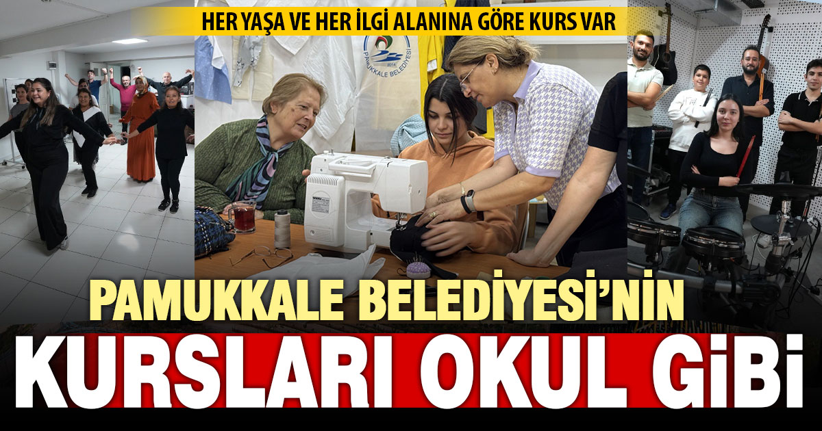 Pamukkale Belediyesi’nin her yaşa ve herkese hitap eden kurslarında kış dönemi başladı