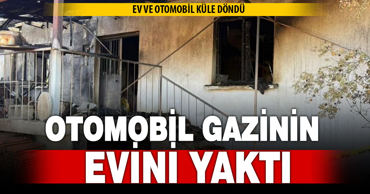 Kıbrıs gazisinin evi alev alev yandı