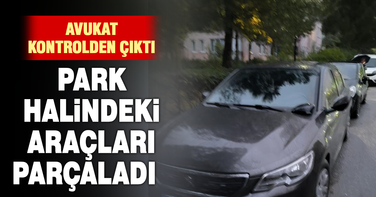 Mahallenin kabusu olan avukat 40 araca zarar verdi 
