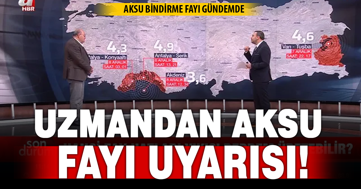 Uzmandan Aksu fayı uyarısı
