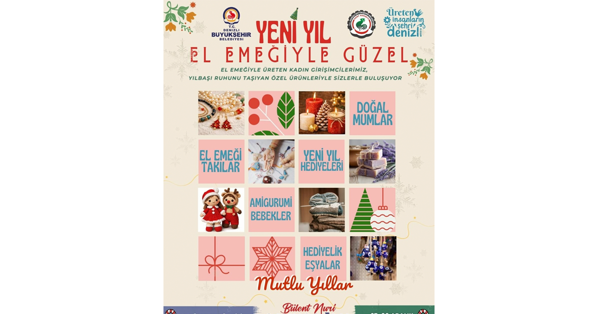 Yeni yıl coşkusu kadınların el emeğiyle taçlanıyor