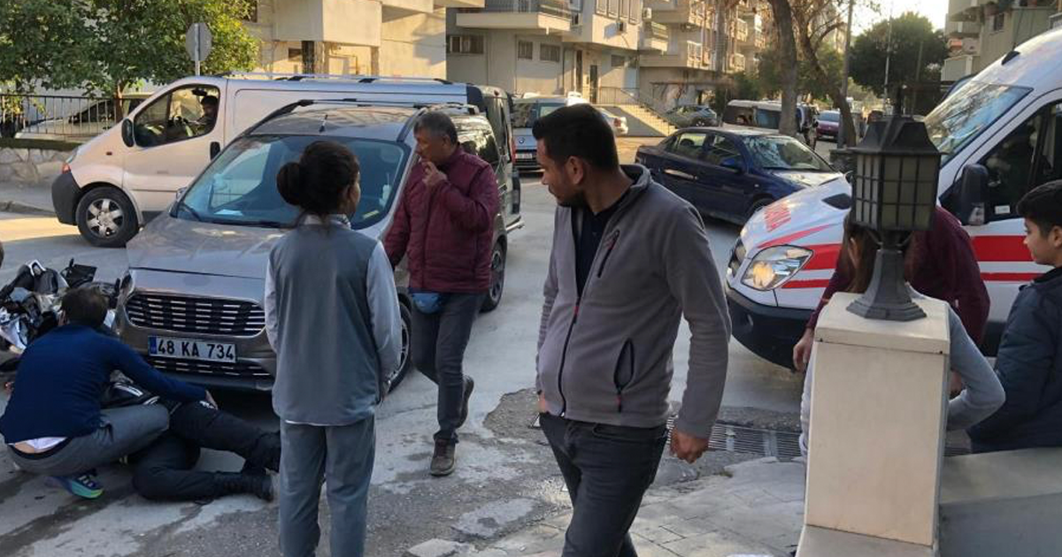 Milas’ta ticari araç ile çarpışan motosiklet sürücüsü yaralandı 