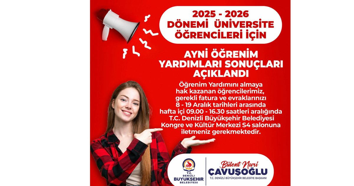Öğrenim desteği için fatura teslim süreci başladı