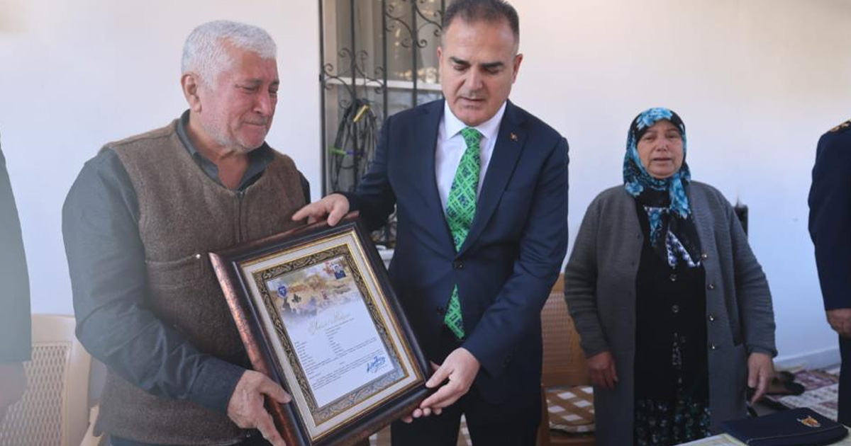 Şehit Kuran’ın ailesine şehadet belgesi verildi