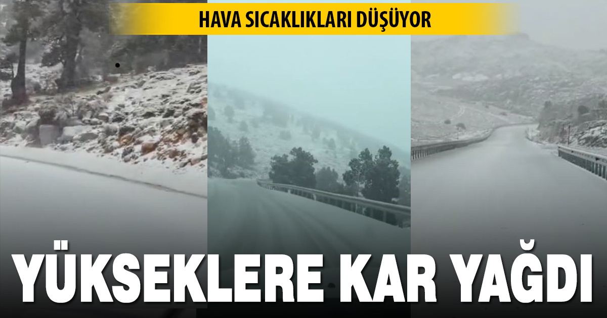 Denizli’de yükseklere kar yağdı