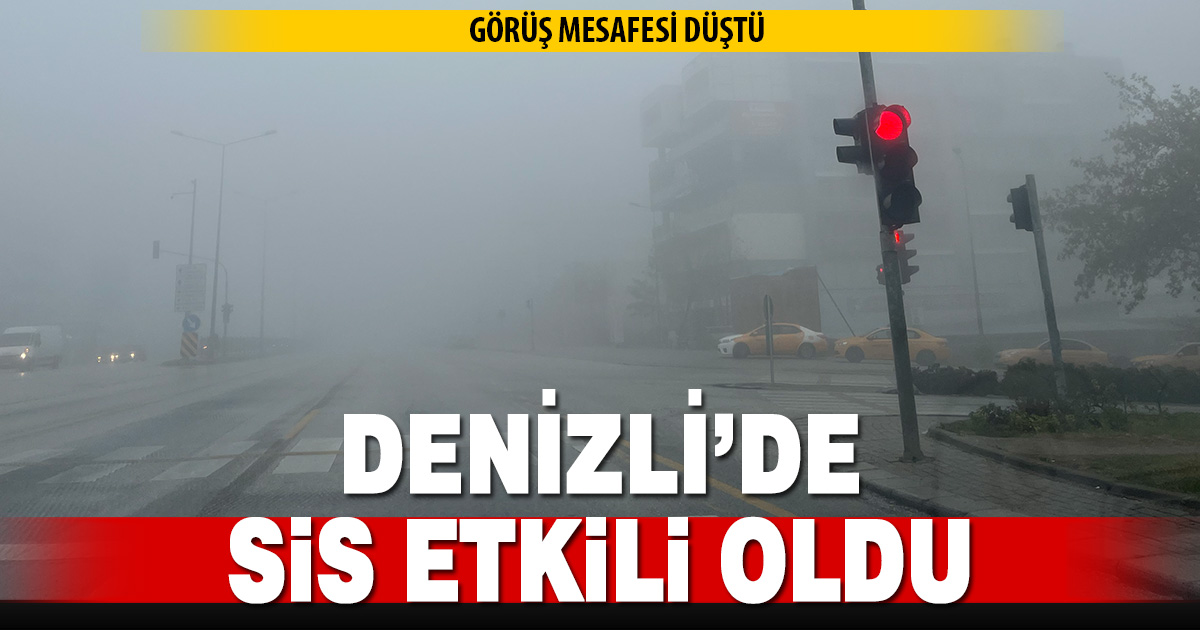 Denizli’de sis ulaşımı etkiledi
