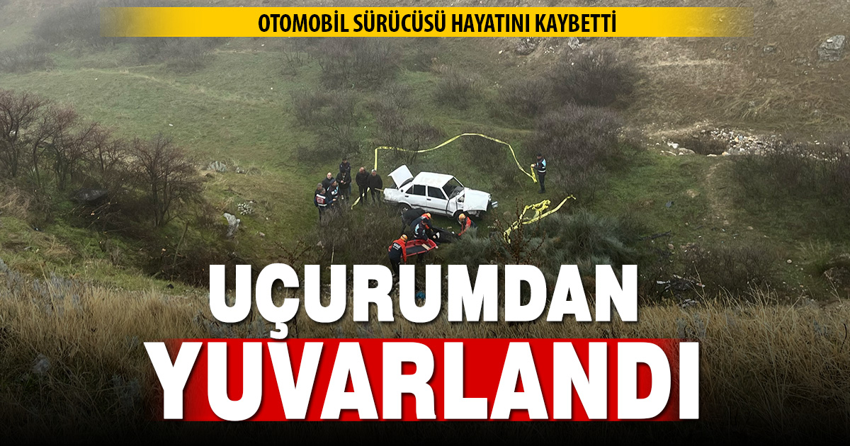 Denizli’de uçurumdan yuvarlanan otomobilin sürücüsü öldü