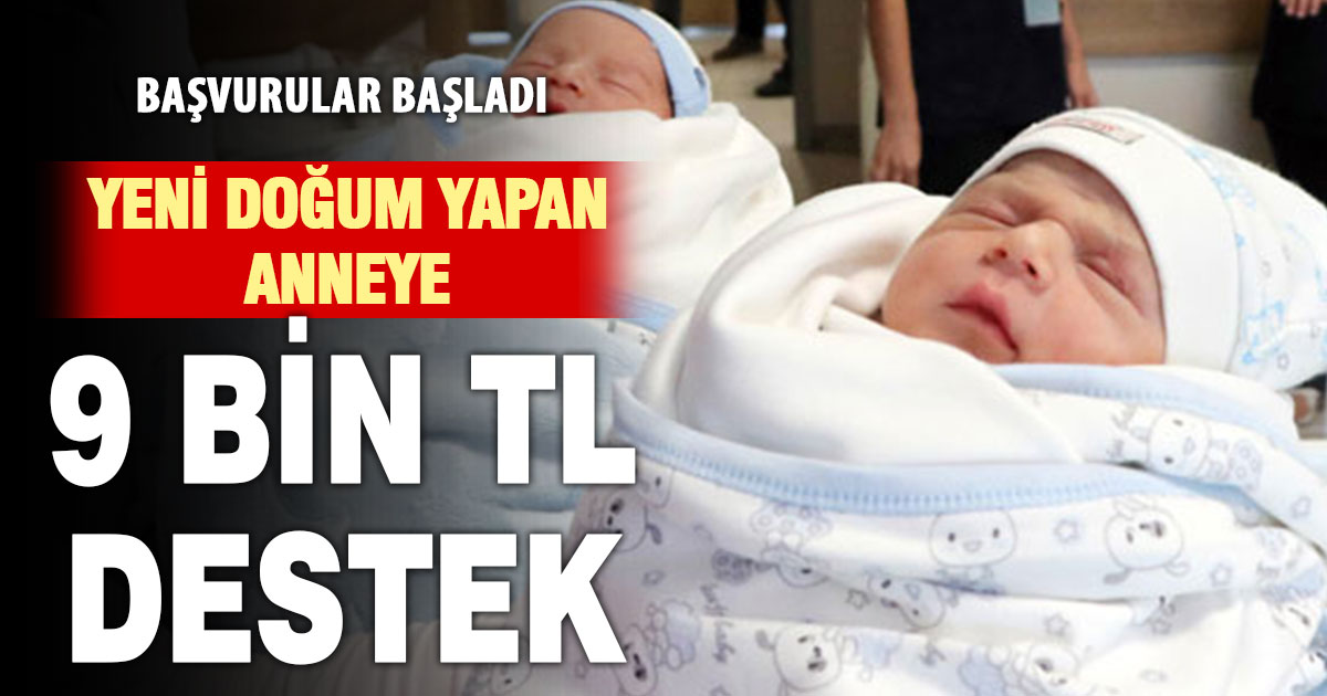 İhtiyaç sahibi, yeni doğum yapan anneye 9 bin TL destek