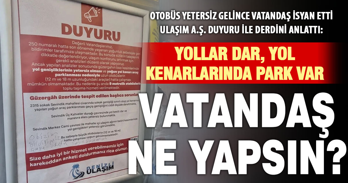 Sevindik’in otobüs sorununda suç yolların darlığına atıldı