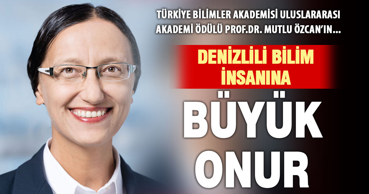 Denizlili bilim insanı Prof.Dr. Mutlu Özcan’a TÜBA uluslararası Akademi Ödülü verildi