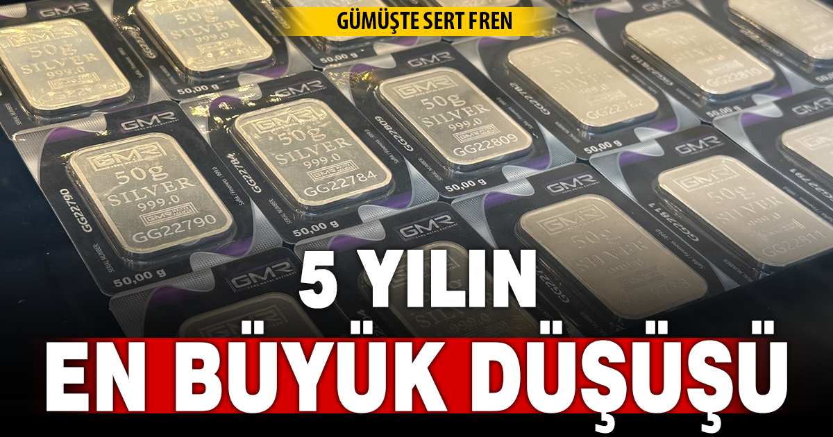 Gümüşte sert fren: 5 yılın en büyük düşüşü