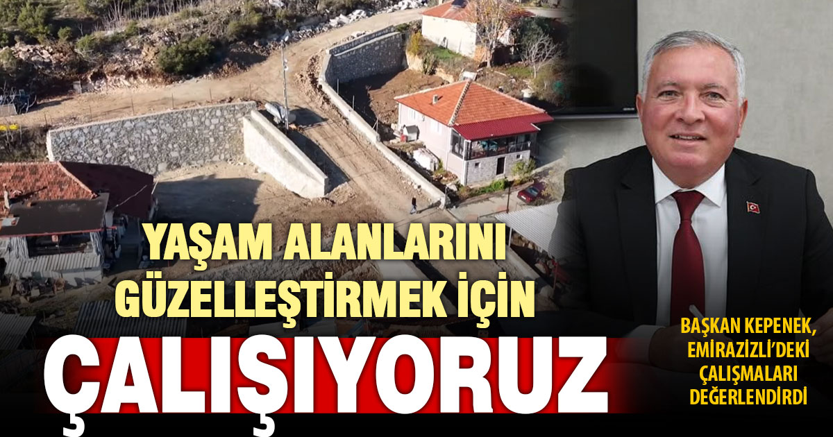 Honaz Belediyesi, Emirazizli Mahallesini taş duvarlarla daha güvenli hale getirdi