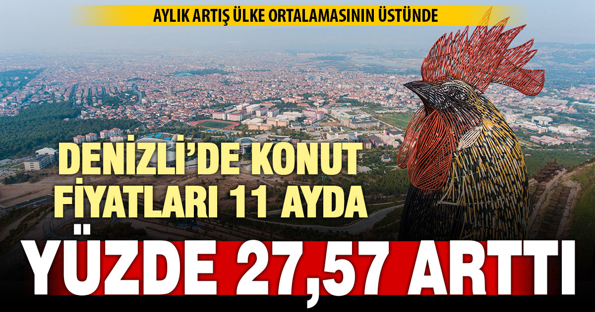 Denizli’de Konut fiyatları hız kesmedi: 11 ayda yüzde 27,57 arttı