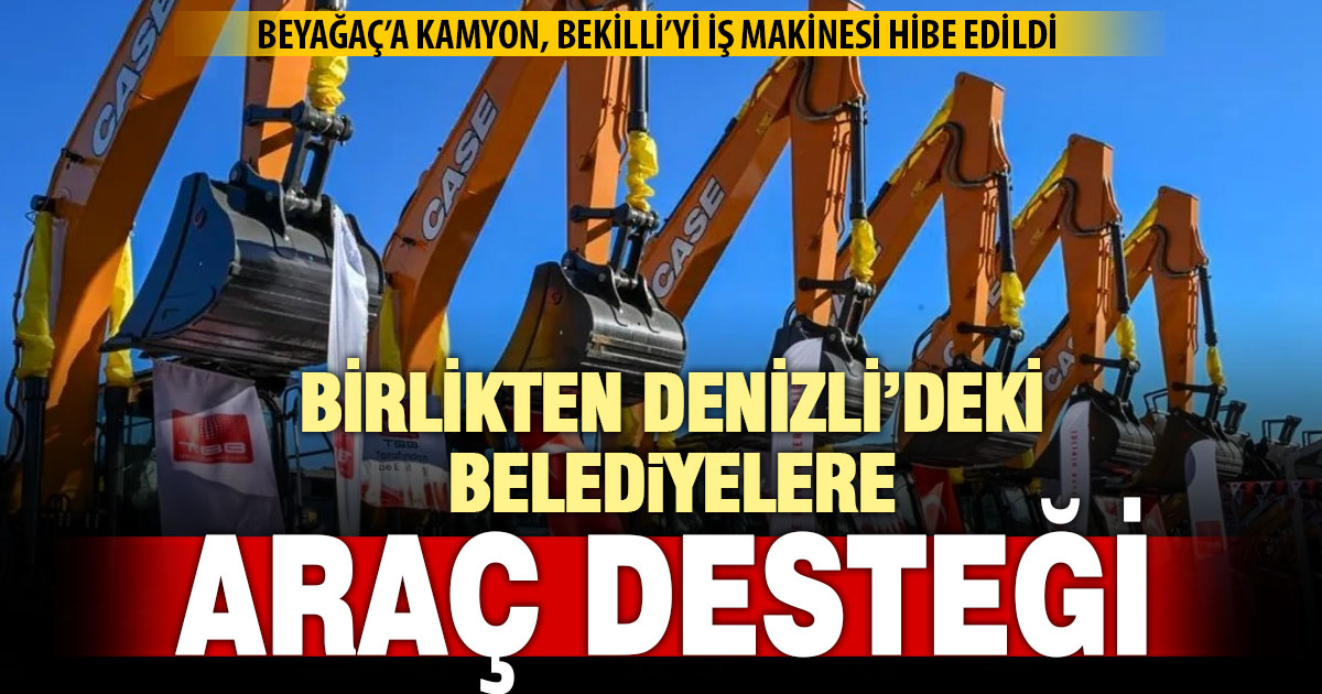 TBB, Bekilli ve Beyağaç belediyelerine araç hibe etti