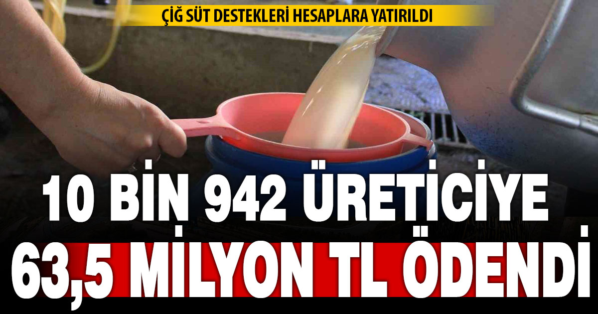 Denizli’de 10 bin 942 üreticiye 63 milyon TL çiğ süt desteği