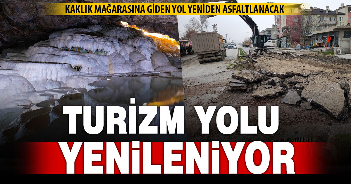 Kaklık Mağarası yoluna yenileme