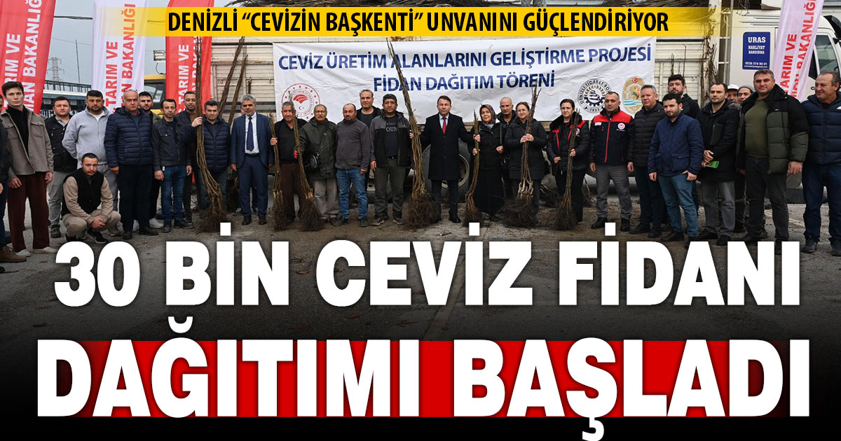 Türkiye’nin ceviz başkenti Denizli’de bu yıl 30 bin fidan daha dağıtılıyor