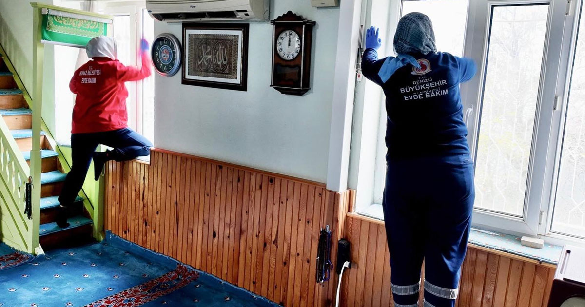 Honaz’da camilere belediye bakımı