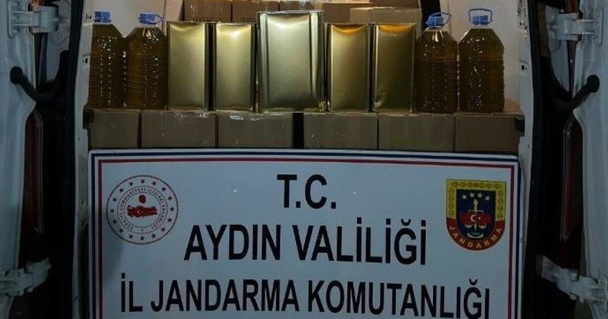 1.858 litre kaçak zeytinyağı Denizli yolunda yakalandı