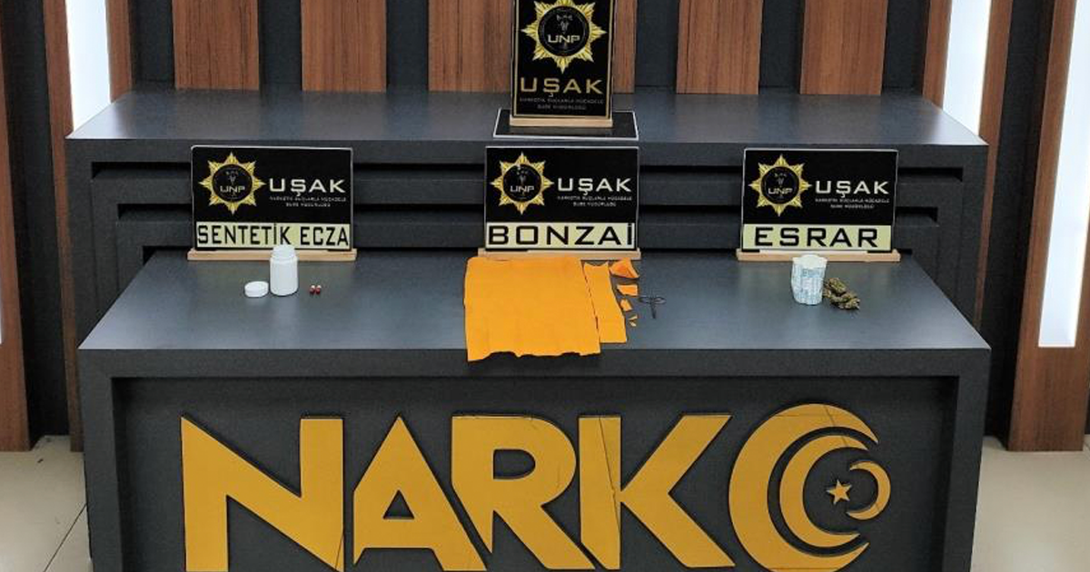 Uşak’ta çok sayıda uyuşturucu madde ele geçirildi 