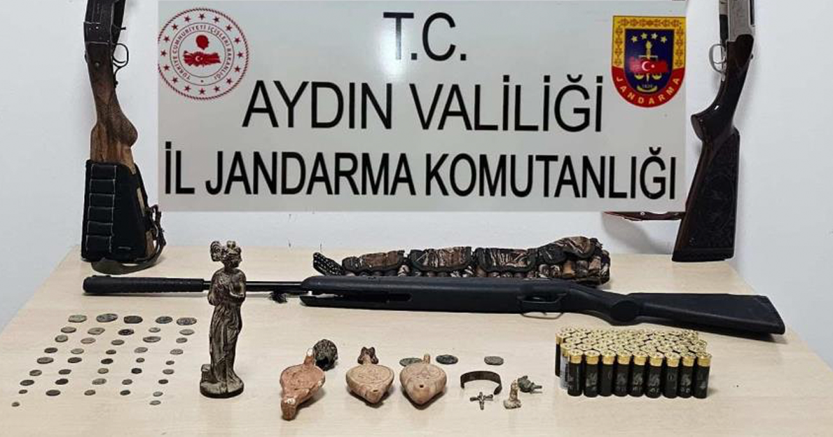 Aydın’da Jandarmadan tarihi eser kaçakçılığı operasyonu 