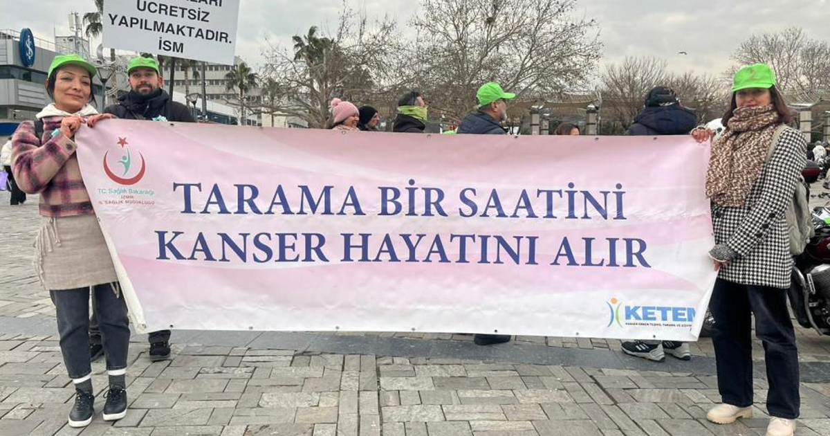 İzmir’de rahim ağzı kanserine dikkat çekmek için pedal çevrildi 