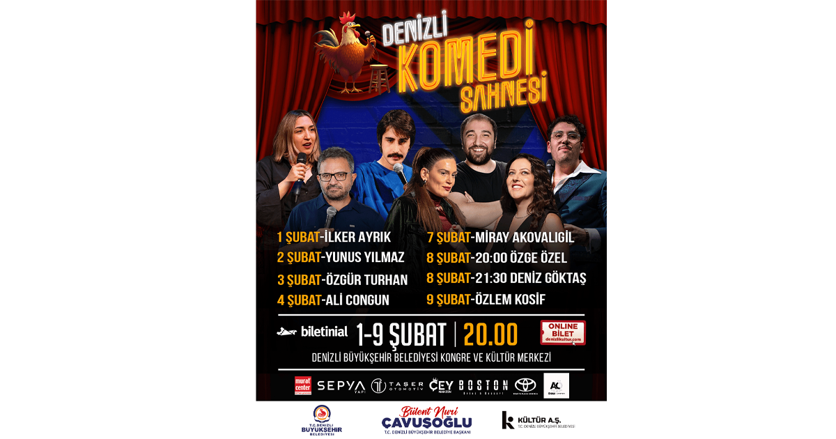 Türkiye’nin ünlü komedyenleri Denizli’de buluşuyor