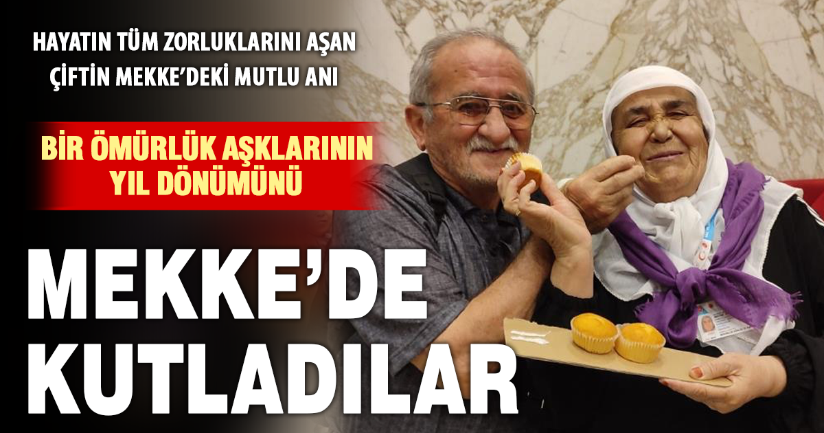 Kalbi sağ tarafta olan umreci 49. evlilik yıl dönümünü Mekke’de kutladı 