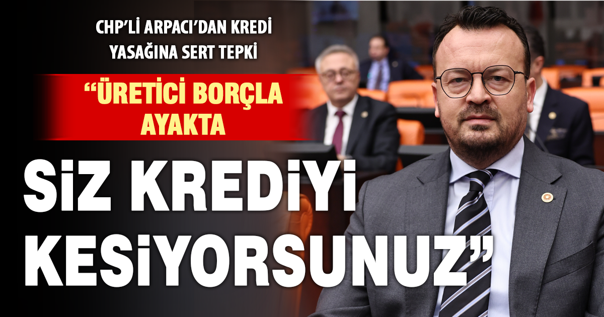 CHP’li Arpacı: “Borcu olan çiftçiye kredi yok demek, ‘Üretme’ demektir”