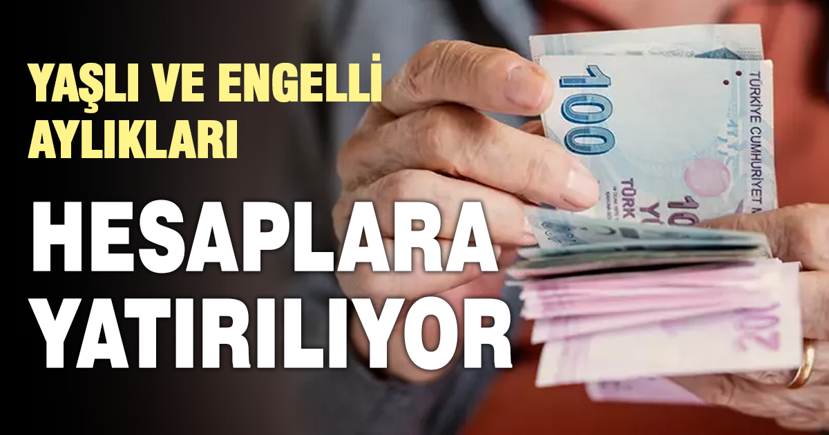 Ocak ayı yaşlı ve engelli aylıkları hesaplara yatırılmaya başlandı