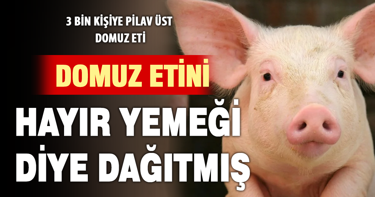 Domuz etini hayır yemeği diye dağıtmış: 3 bin kişiye pilav üstü domuz eti