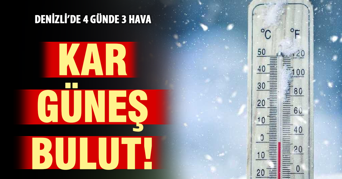 Denizli’de 4 günlük hava durumu: Kar, güneş ve bulut