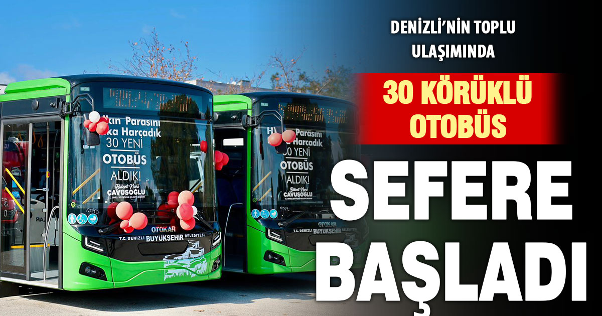 30 yeni körüklü otobüs sefere başladı